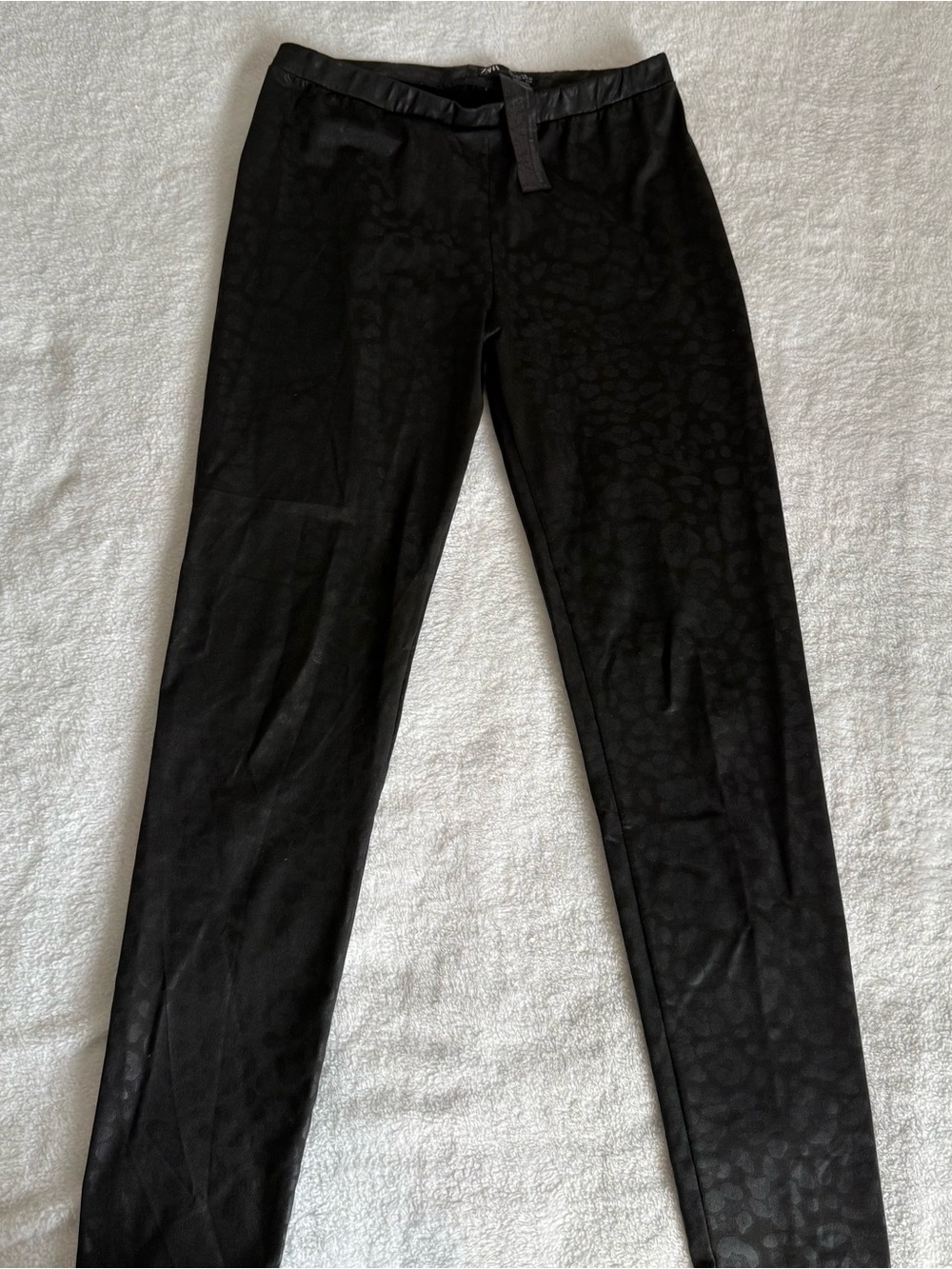 Zara Shimmery Black Pull-On Leggings